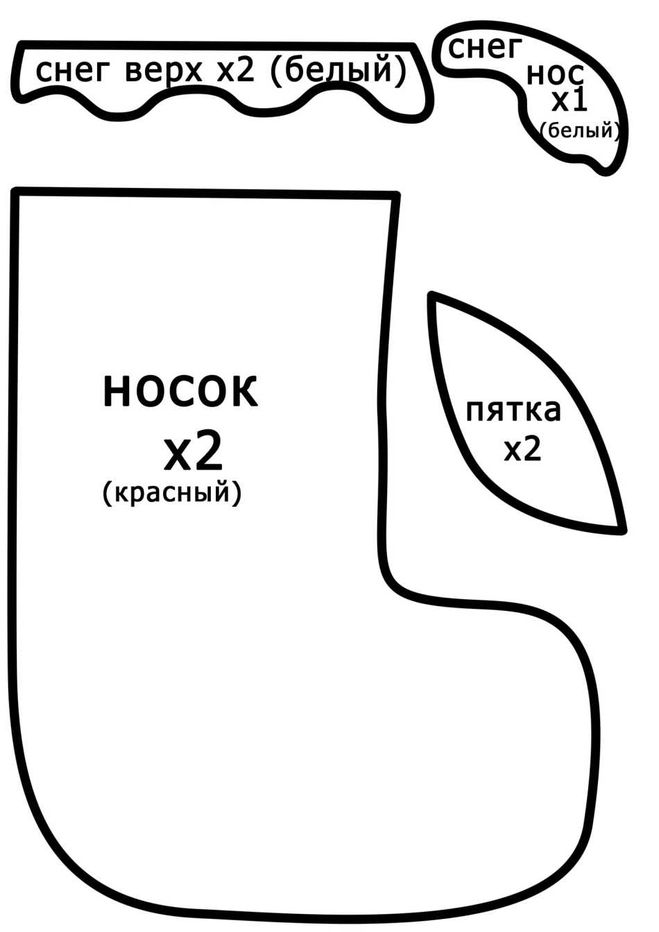 Как сшить Рождественский носок или сапожок? Выкройки и фото?