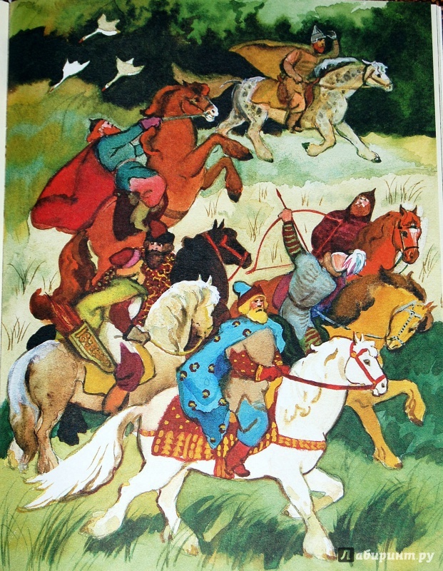 Иллюстрации к сказке О мертвой царевне и семи богатырях