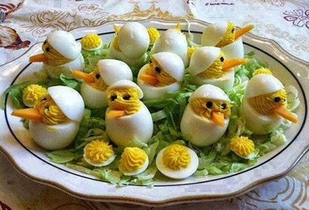Съедобные изделия из продуктов на Пасху