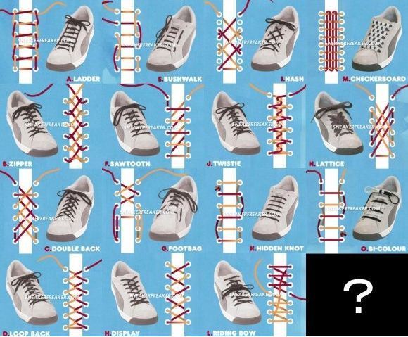 Какие есть способы завязывать шнурки?