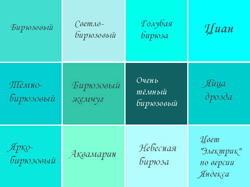 Какой цвет носит название "аквамарин"?